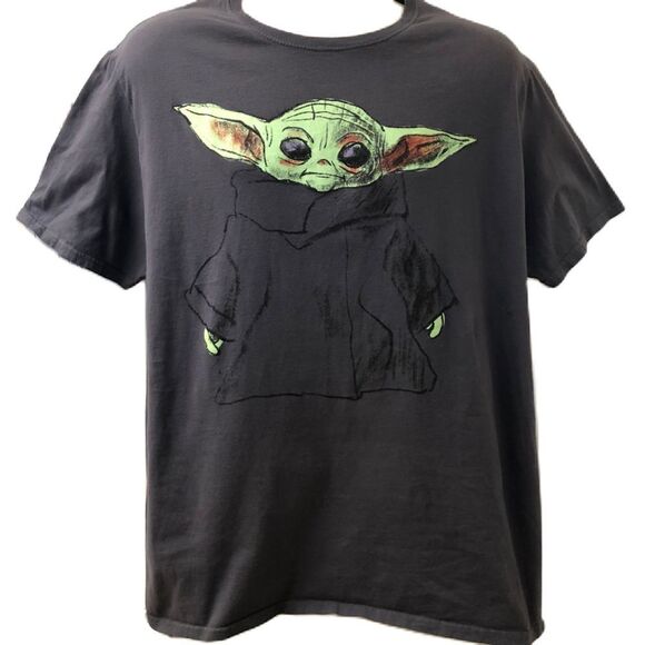 Star Wars Yoda Men's Unisex Gray Graphic T-Shirt Tee MAD Engine Size XL - Picture 1 of 7
